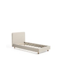 Кровать Selven из бежевого шенилла для матраса 90 x 200 см