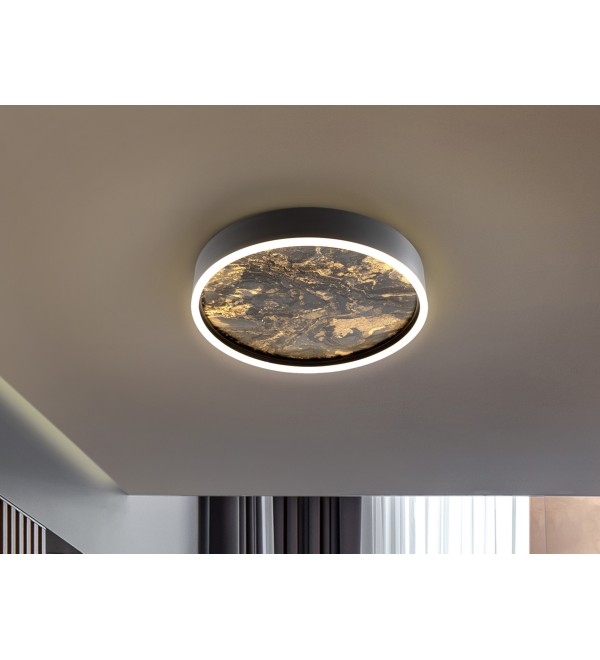 Потолочный светильник Stone CCT- черный LED 40D