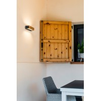 Уличный настенный светильник Doro-13 LED 2x6.5W 3000K дерево