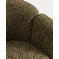 Кресло Corvena из оливково-зеленого шенилла, 85  см