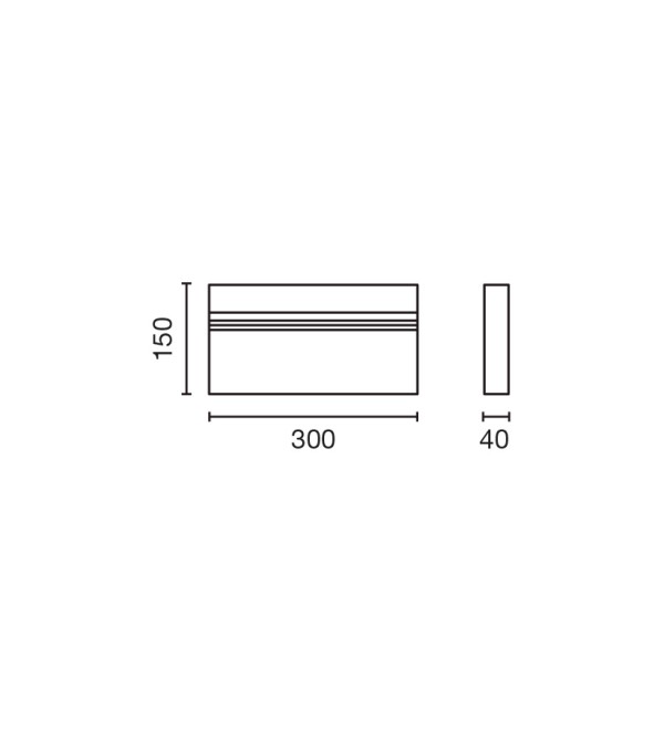 Настенный светильник BLIT 300mm белый 33W 3000K CRI90