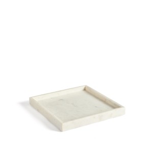 Поднос Serela из белого мрамора 35 x 35 см