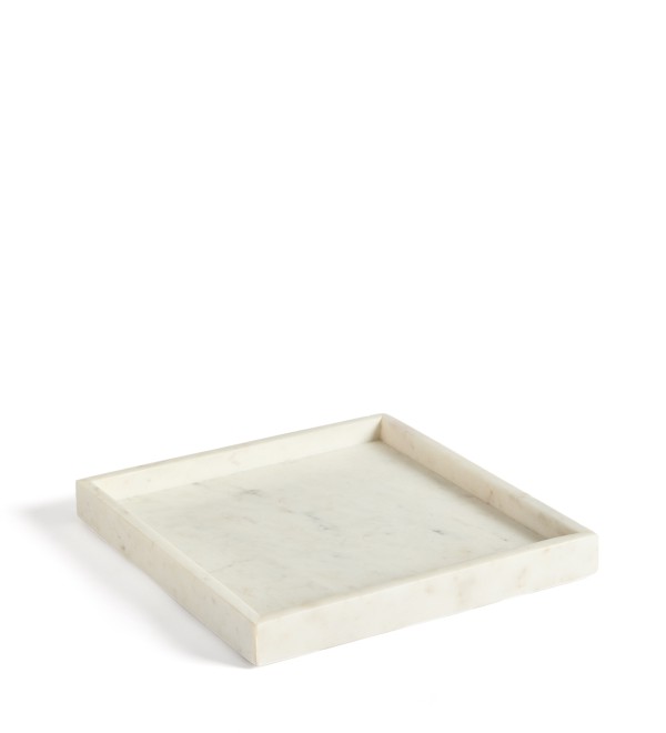 Поднос Serela из белого мрамора 35 x 35 см