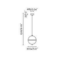 DOME S Подвесной светильник черный 1XE27