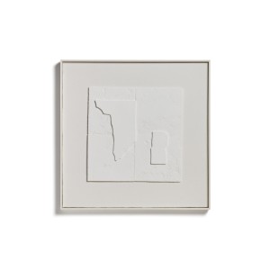 Абстрактная картина Gadir белого цвета, 80 x 80 см
