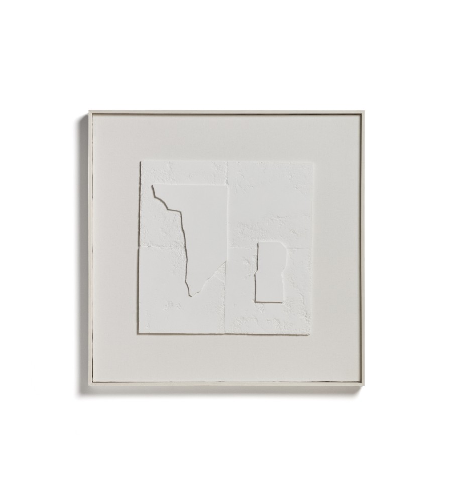 Абстрактная картина Gadir белого цвета, 80 x 80 см