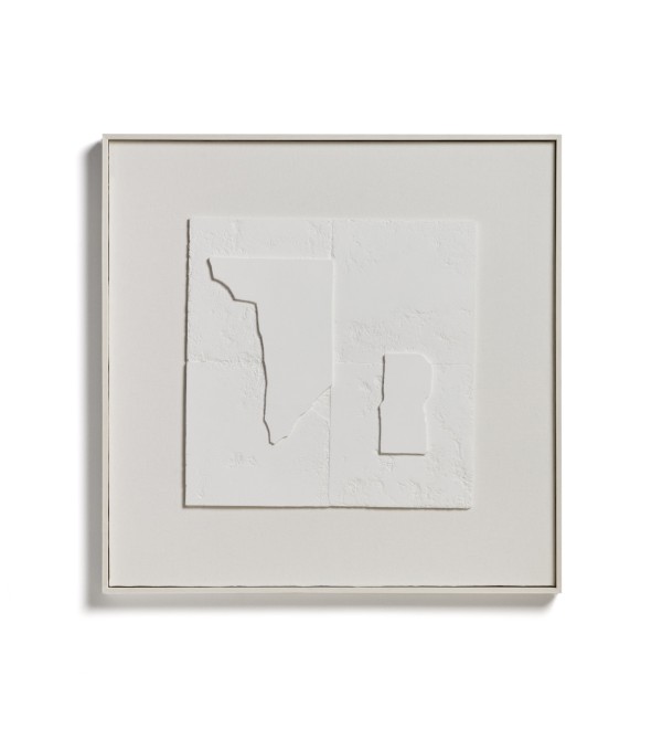 Абстрактная картина Gadir белого цвета, 80 x 80 см