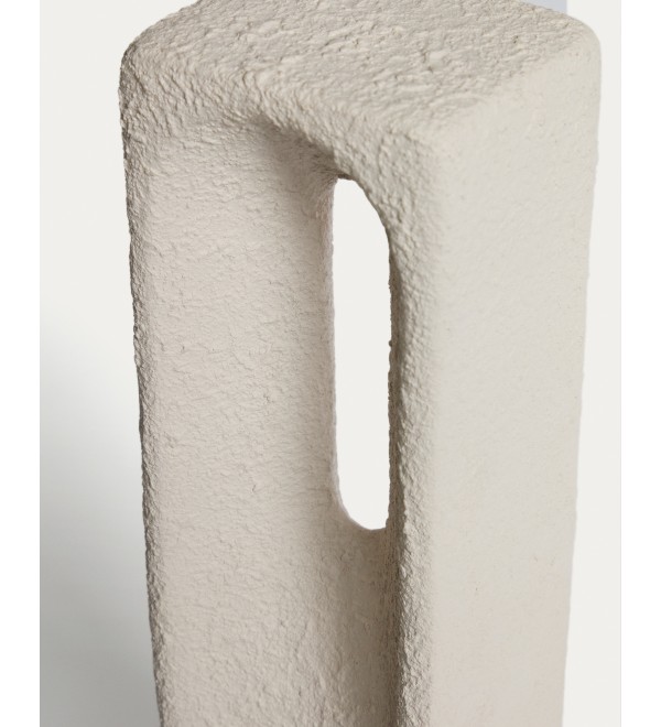 Скульптура Vriona из папье-маше цвета экрю 11 x 44,5 см
