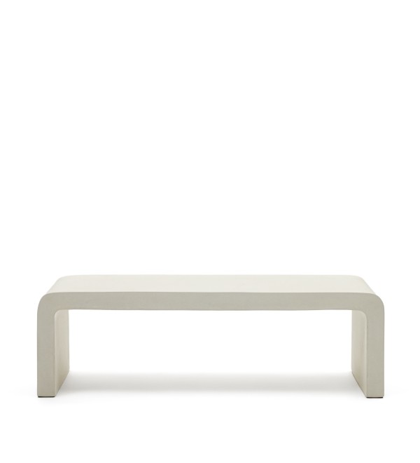 Aiguablava Журнальный столик из белого цемента 135 x 65 см