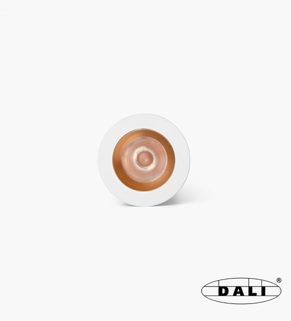 Встраиваемый даунлайт Uno белый/золотой 8W 11° 3000K CRI90 DALI