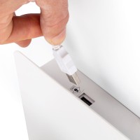 Бра Suau с ридером и полочкой белое USB