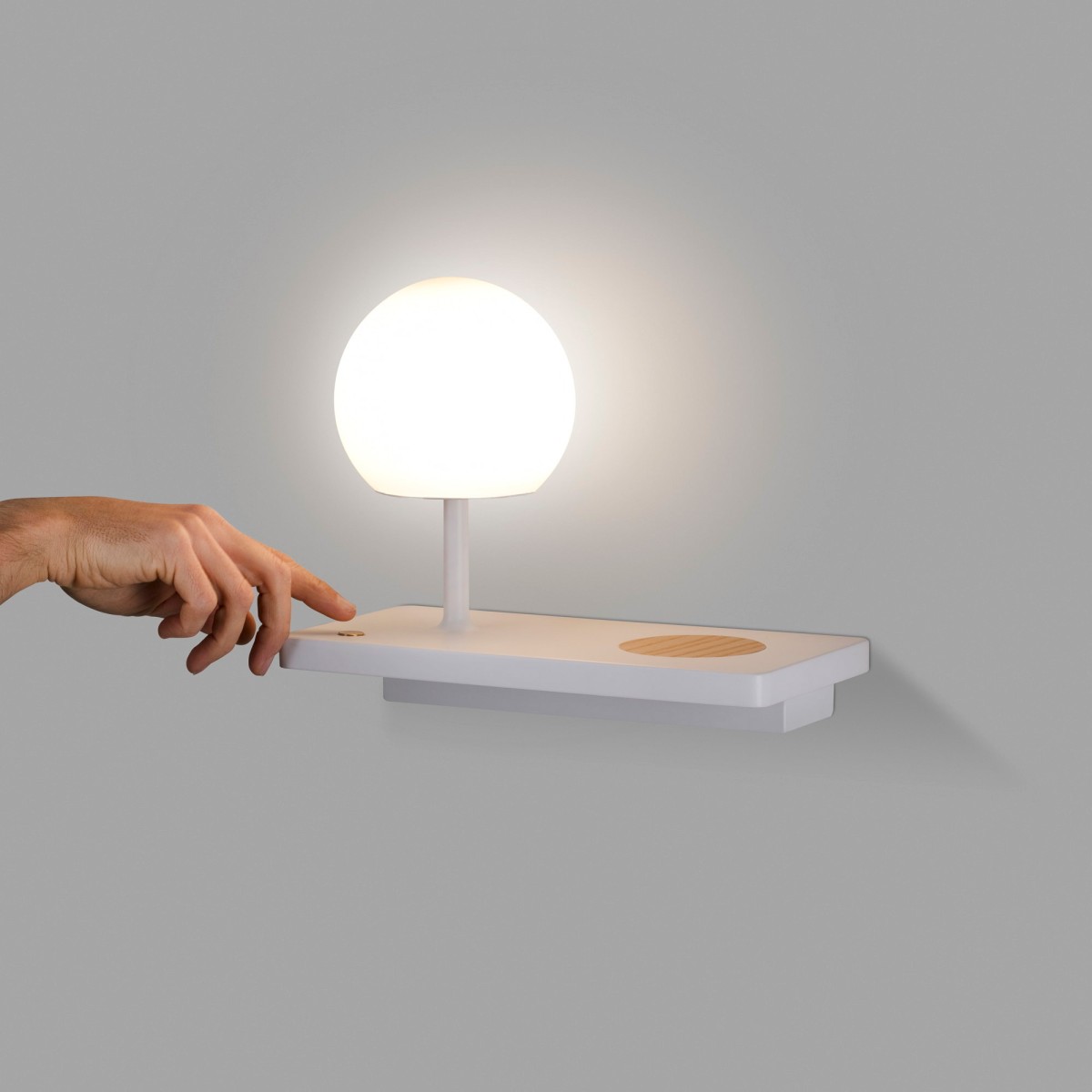 Бра с полкой Niko Right LED белое 7W 3000K