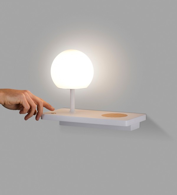 Бра с полкой Niko Right LED белое 7W 3000K 
