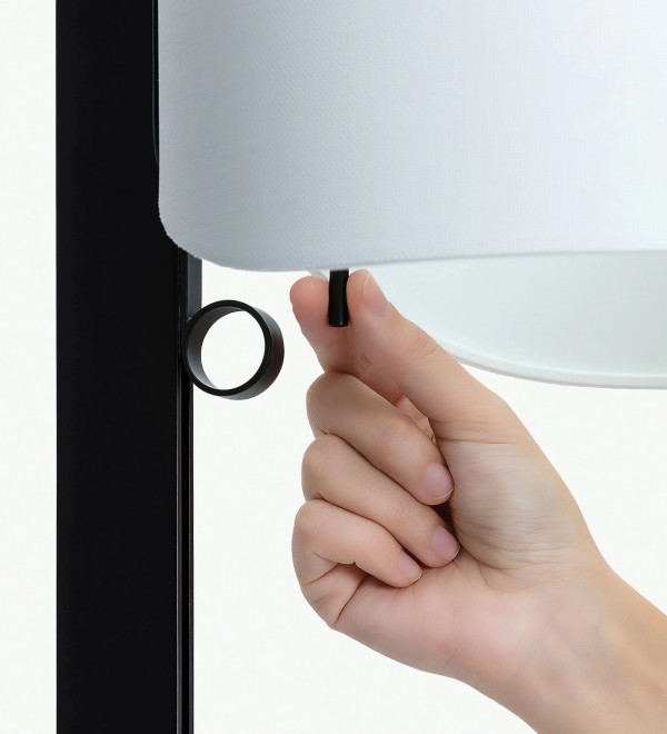 Торшер Stand Up черного и серого цвета E27 20W