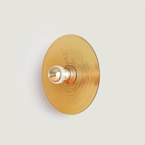 Бра Fest белый цоколь 5 см - янтарное стекло