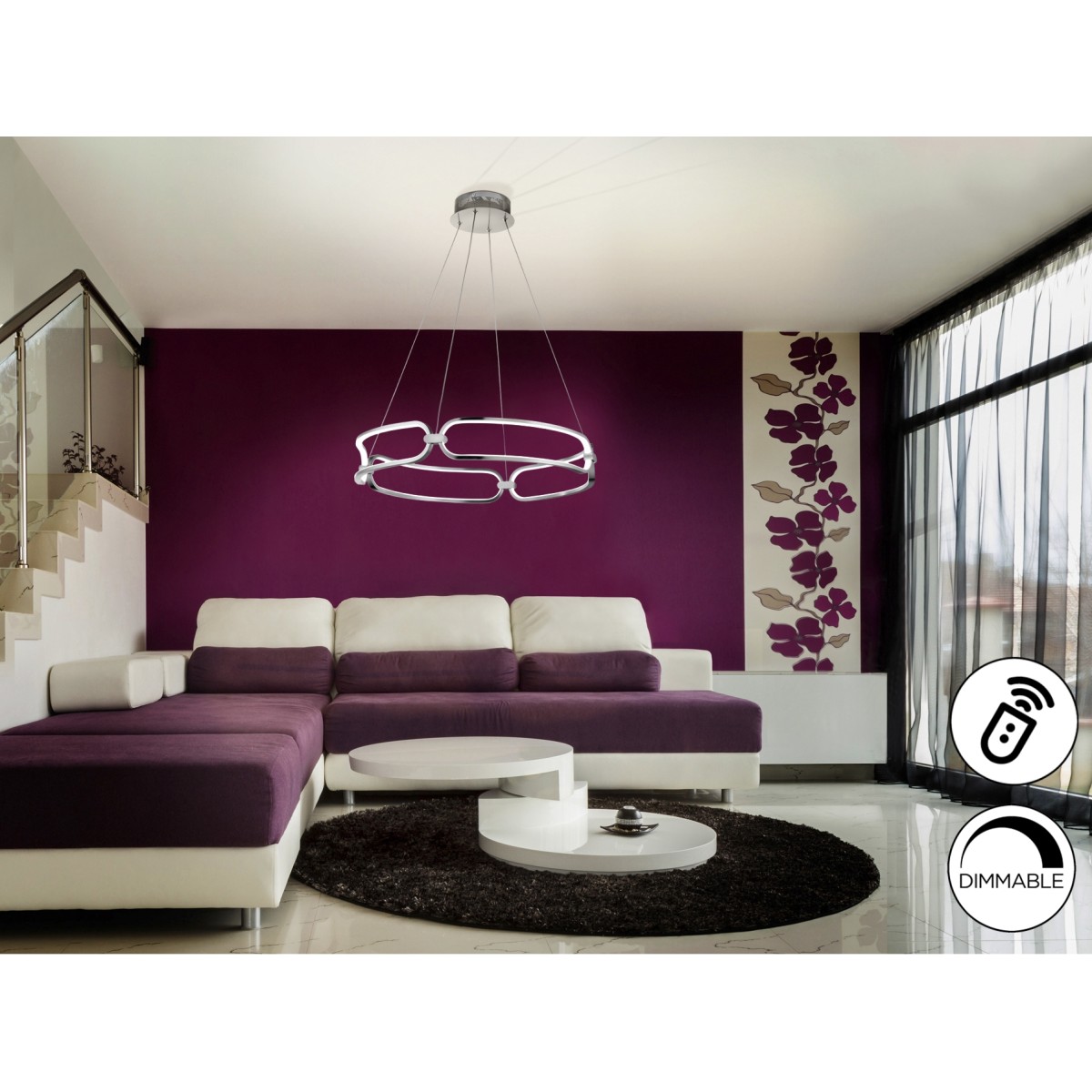 Подвесной светильник Colette LED хром 60Ø DIM