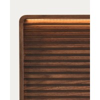 Изголовье Norlen из орехового шпона с темной отделкой LED 60 x 200 см