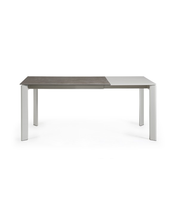 Стол Atta 120 (180) x80 серый керамика Vulcano Ash