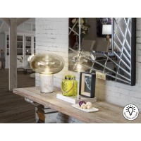 Настольная лампа Fungi 1L белый мрамор