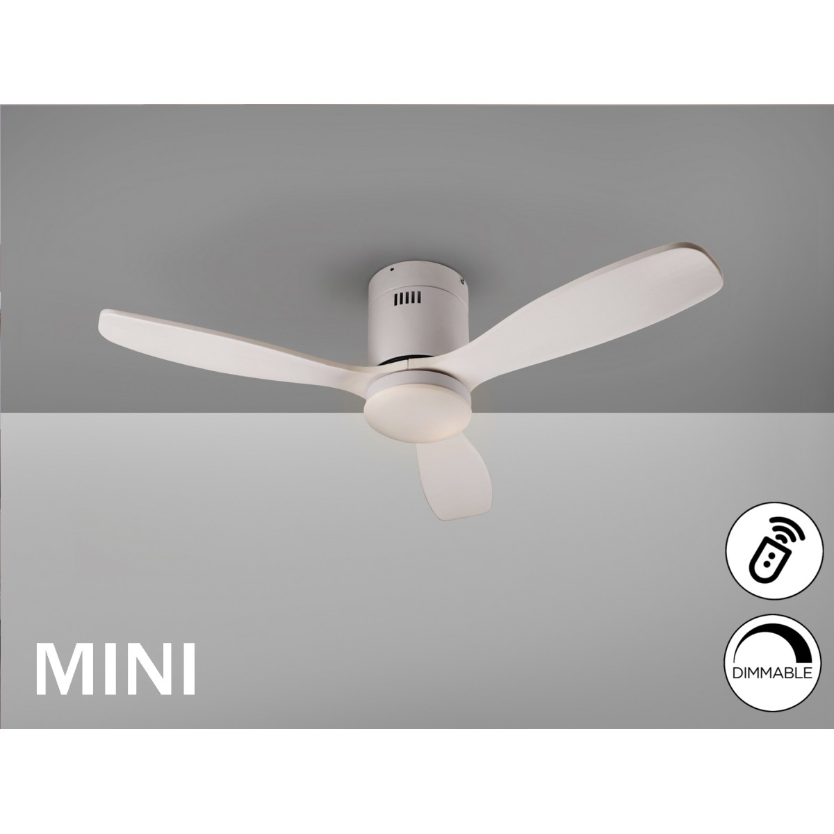 Siroco MINI Потолочный вентилятор с освещением DIMABLE белый