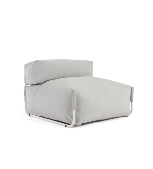Square пуф квадратный со спинкой 101 x 101 см, светло-серый, для садового модульного дивана