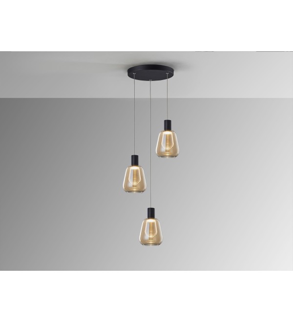 Люстра Carisa 3L золотая D35