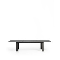 Раздвижной уличный стол Livorno из графитового алюминия, 233(350) x 100 см