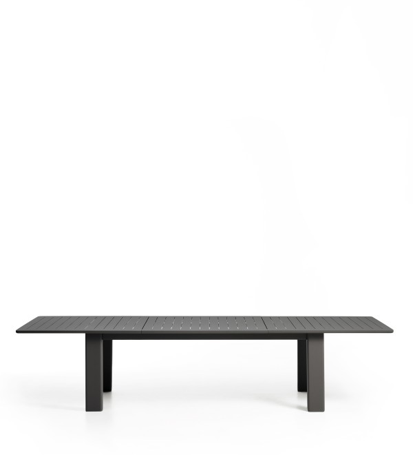 Раздвижной уличный стол Livorno из графитового алюминия, 233(350) x 100 см