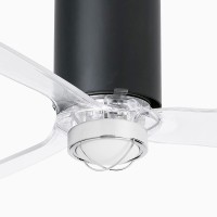 Потолочный вентилятор Mini Tube Fan LED мат. черный/прозрачный 128 см