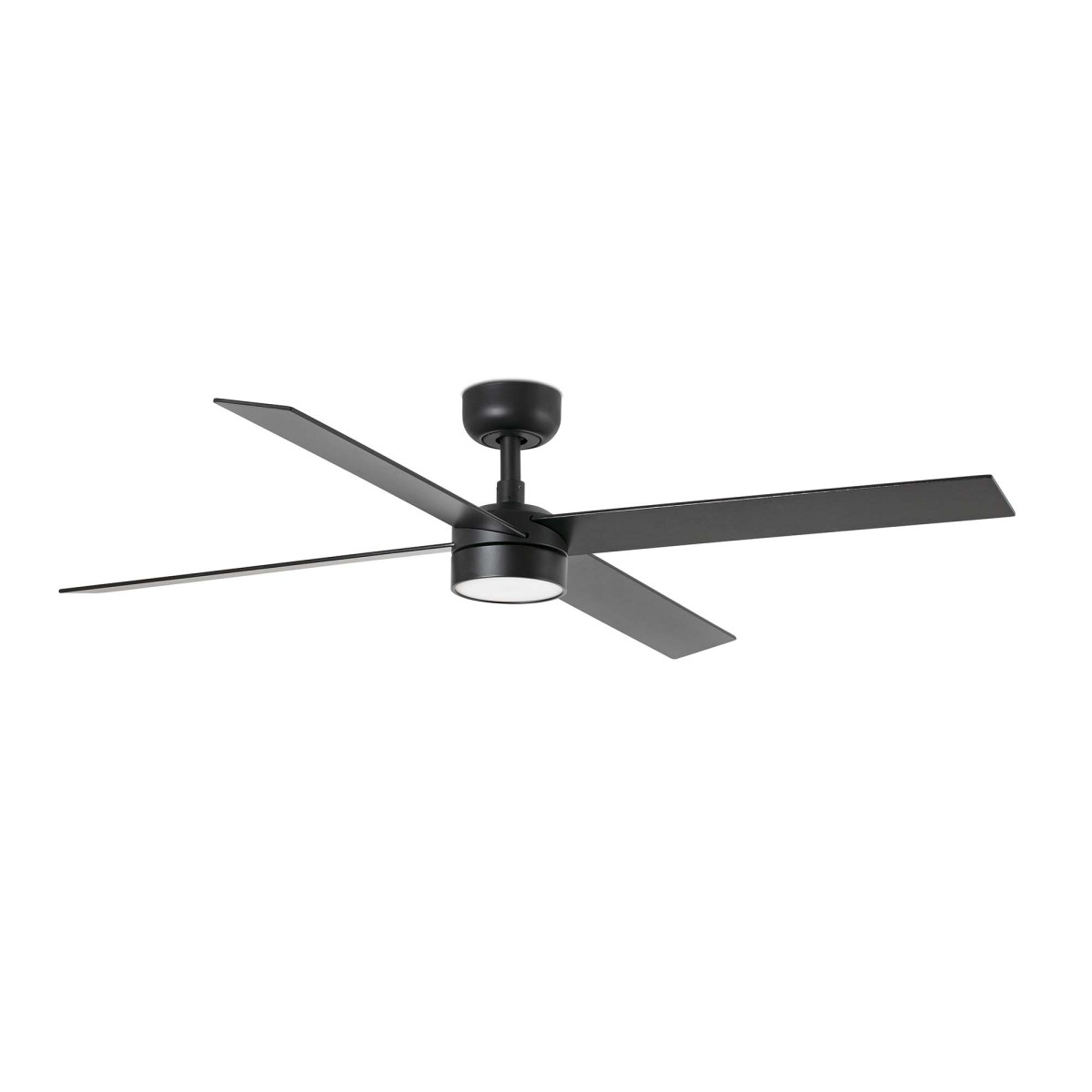 Потолочный вентилятор RUDDER L 4 Ш1320MM черный/орех 4P 18W LED CCT DIM