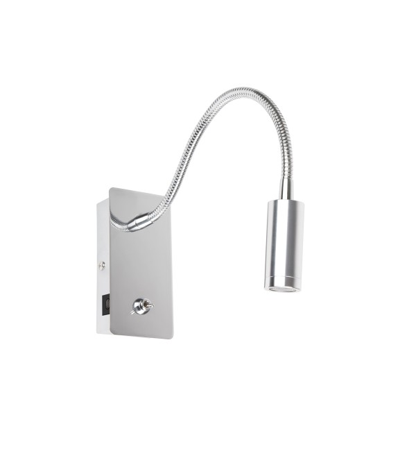 JULIET USB C Chrome настенная лампа с ридером LED 3W 3000K