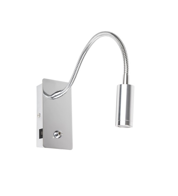 JULIET USB C Chrome настенная лампа с ридером LED 3W 3000K