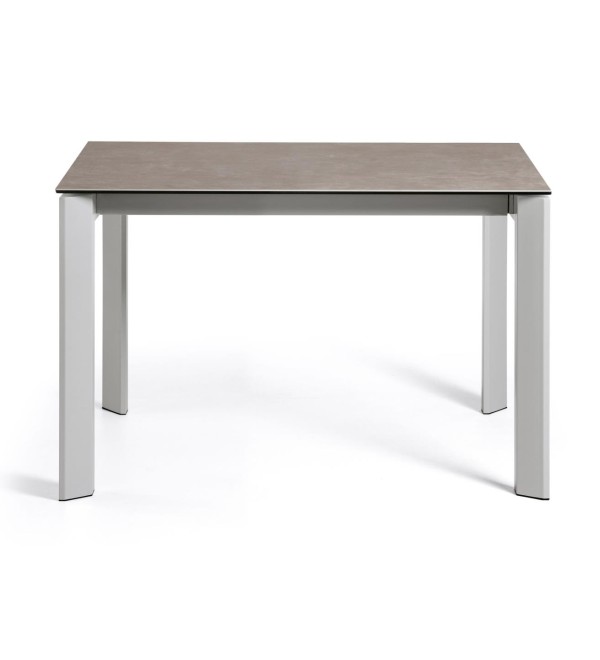 Стол Atta 120 (180) x80 серый керамика Vulcano Ash