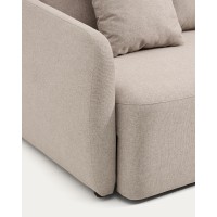Трехместный диван-кровать Laira из бежевого шенилла, 218 см
