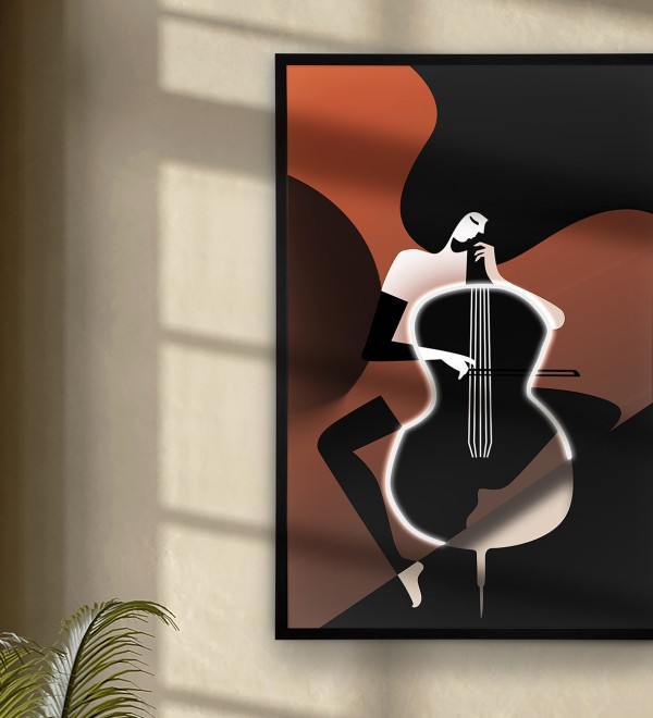 Картина Violonchelo LED 80X120