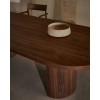 Стол Nealy с ореховым шпоном в темной отделке, 240 x 100 см