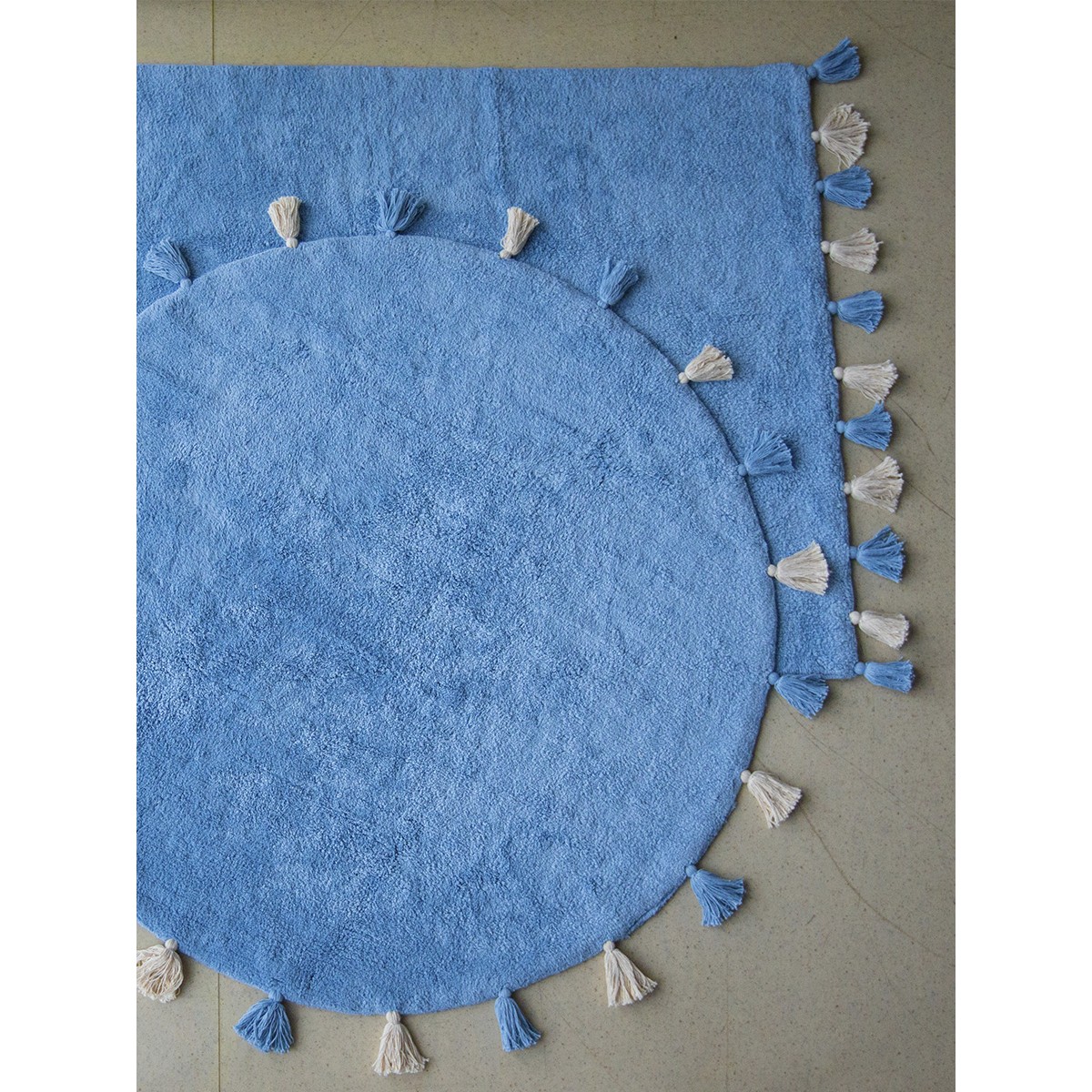 Хлопковый ковер Lillaland COLORFUL BLUE D140