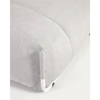 Square пуф квадратный  101 x 101 см, светло-серый, белый алюминий, для садового модульного дивана
