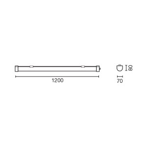 Потолочный светильник PROOFLINE ESTANCA 1200mm 45W 4000K CRI80 IP65 DALI