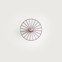 Бра Wheel 30 см черный + цоколь 5 см черный