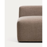 Коричневое кресло из синели Blok, 90 см