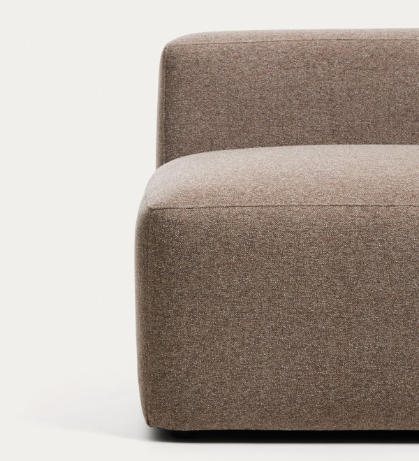 Коричневое кресло из синели Blok, 90 см