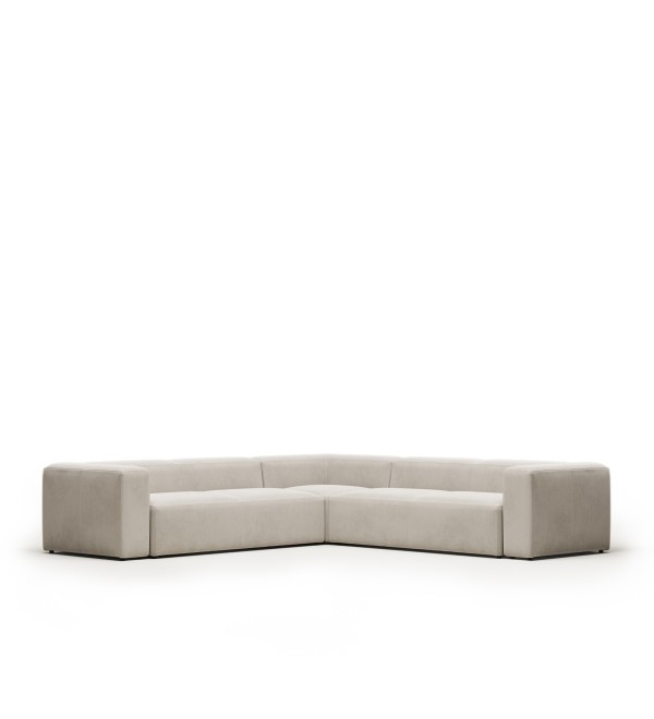 Диван угловой 6 местный Blok 320 x 320 cm бежевый