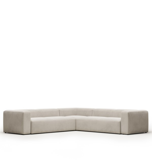 Диван угловой 6 местный Blok 320 x 320 cm бежевый