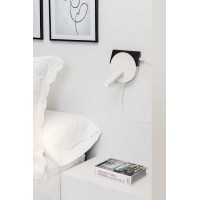 DUAS Бра с ридером белый USB C LED 3W 2700K