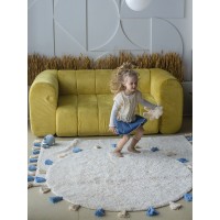 Хлопковый ковер Lillaland COLORFUL WHITE BLUE 120*180