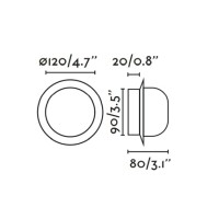 Настенный/потолочный светильник May черный LED 4W 2700K