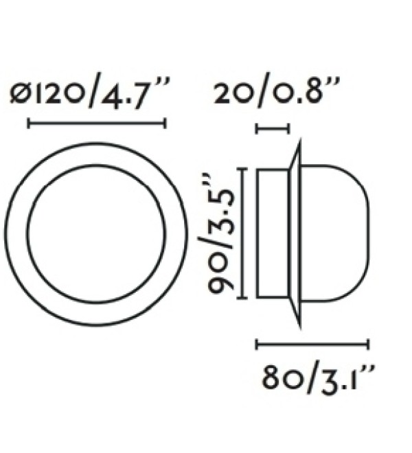 Настенный/потолочный светильник May черный LED 4W 2700K