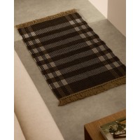 Коврик Barani из полипропилена коричневого и чёрного цвета 60 x 90 см