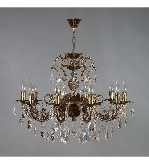Люстра MANTRA Alicante Ambiente 10L 8888/10 PB Leaf Crystal